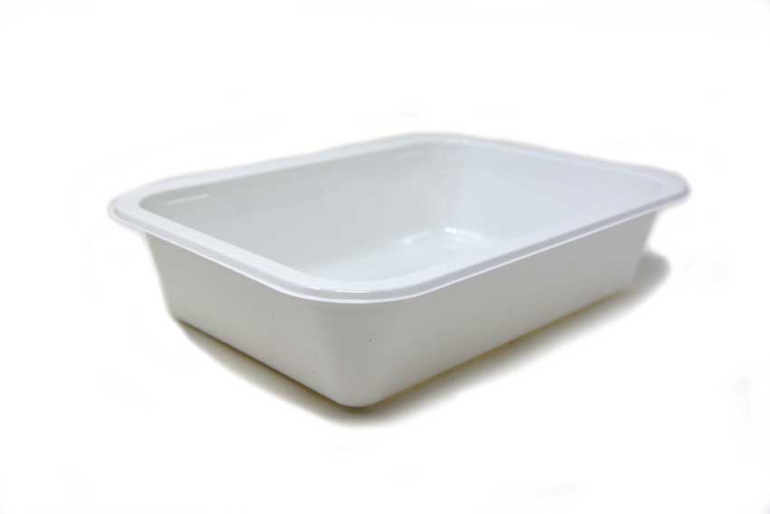 White Single Compartment Tray 1057-1