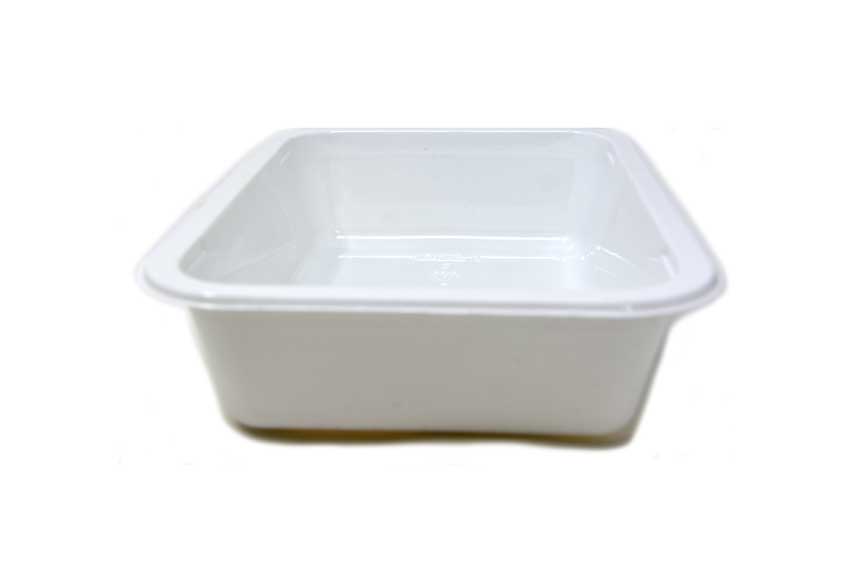 White Single Compartment Tray 1057-1 view 2