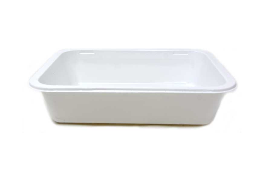 White Single Compartment Tray 1057-1 view 4