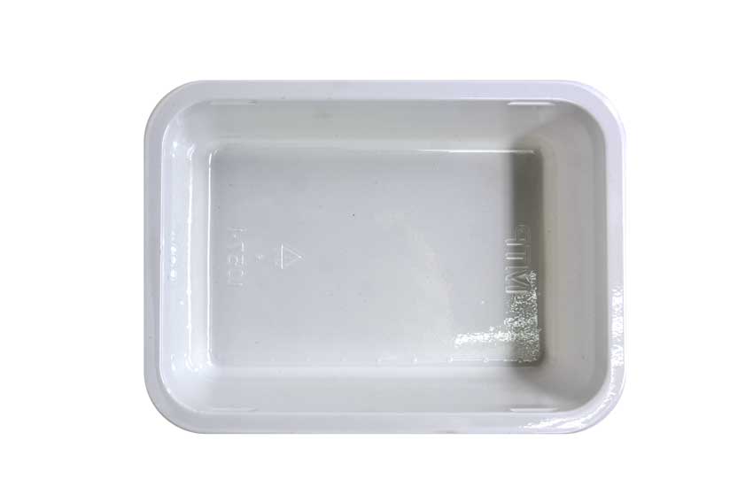 White Single Compartment Tray 1057-1 view 5