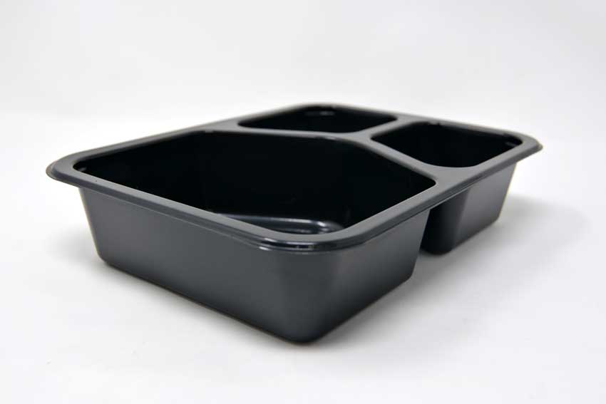 Black 3-Compartment Tray view 5