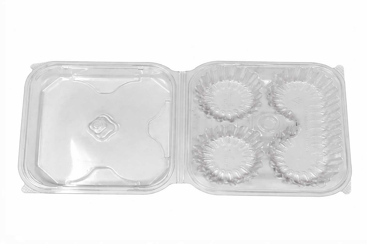 4-Compartment Clear Clamshell view 2