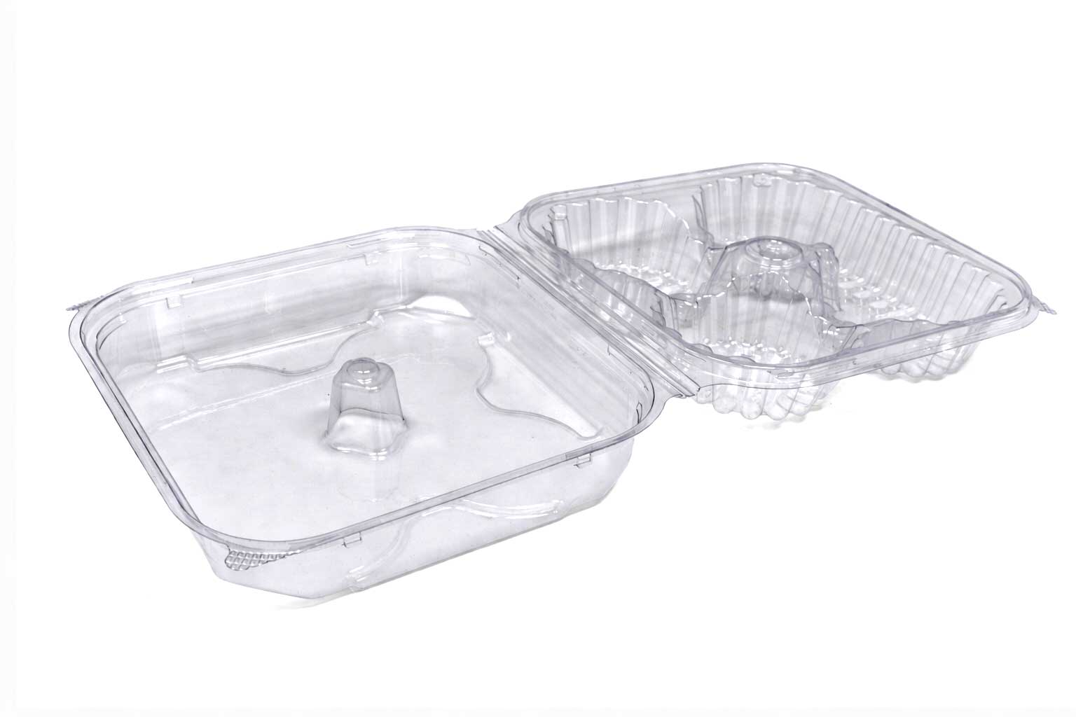 4-Compartment Clear Clamshell view 3