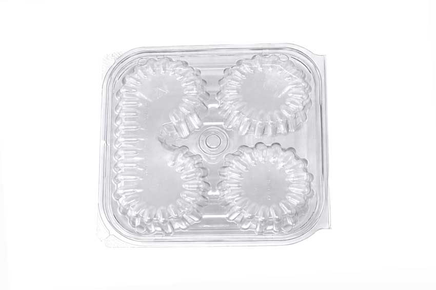 4-Compartment Clear Clamshell view 5