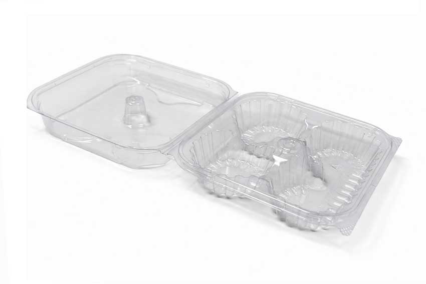 4-Compartment Clear Clamshell view 6