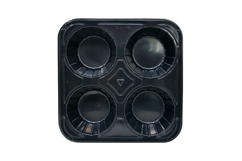 4-Compartment CPET Tray