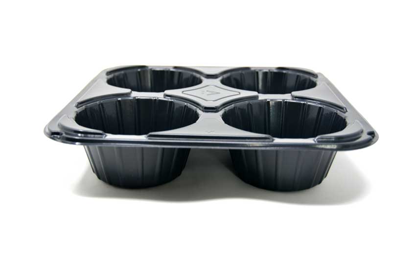4-Compartment CPET Tray view 2