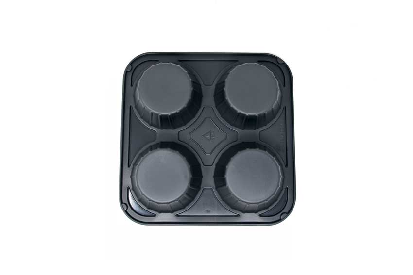 4-Compartment CPET Tray view 5