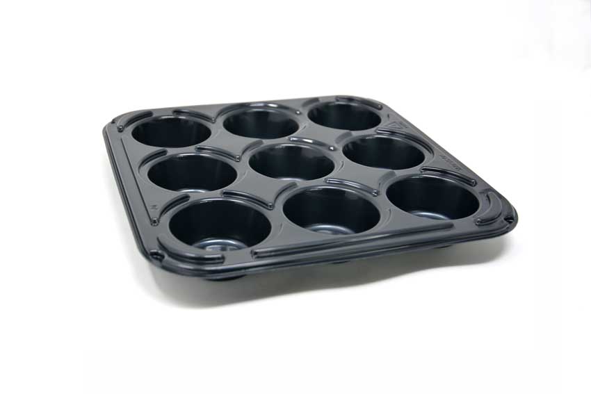 9-Compartment CPET Tray view 4